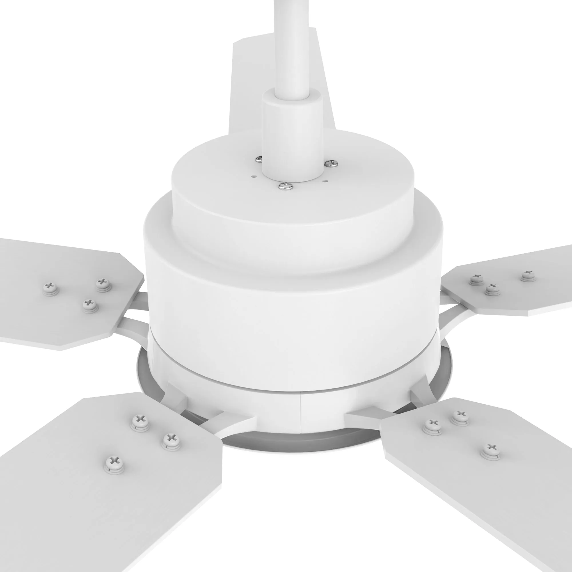 ESPEAR 60 inch 5-Blade Smart Ceiling Fan with LED Light Kit & Remote - White/White