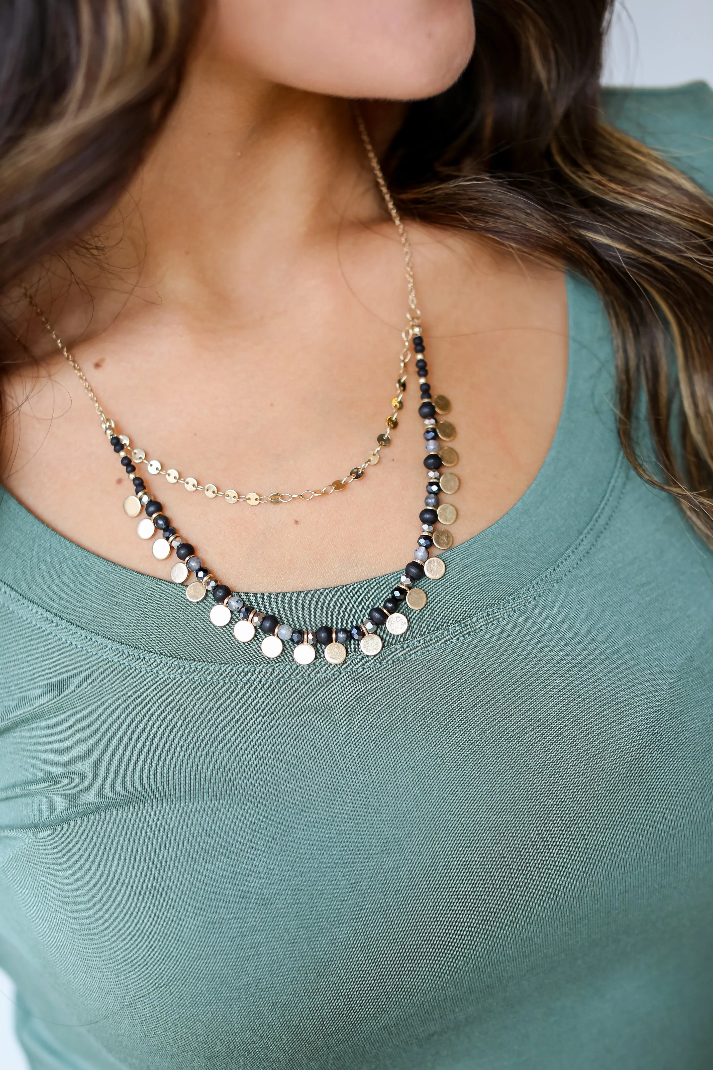 FINAL SALE - Aspen Beaded Layered Necklace