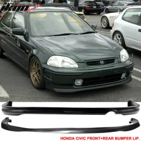 For Honda Civic 96-98 2 SIR Front   Rear Bumper Lip Spoiler PU