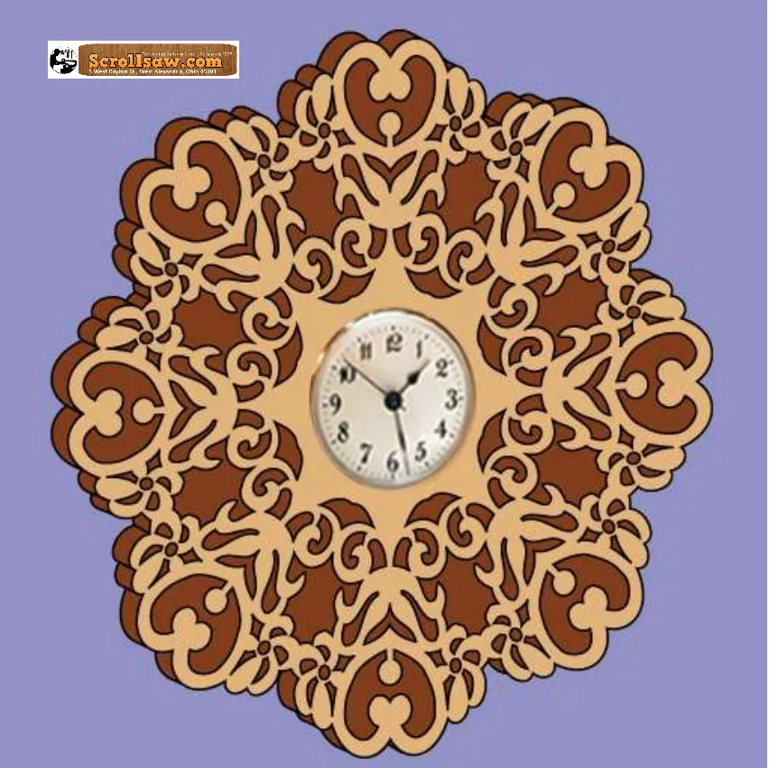 Fretwork Wall Clock Pattern