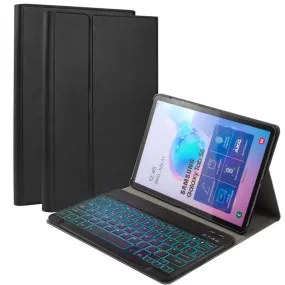 Galaxy Tab S6 10.5 T865 T860 7 Color Backlit Bluetooth Keyboard  Flip Stand Case