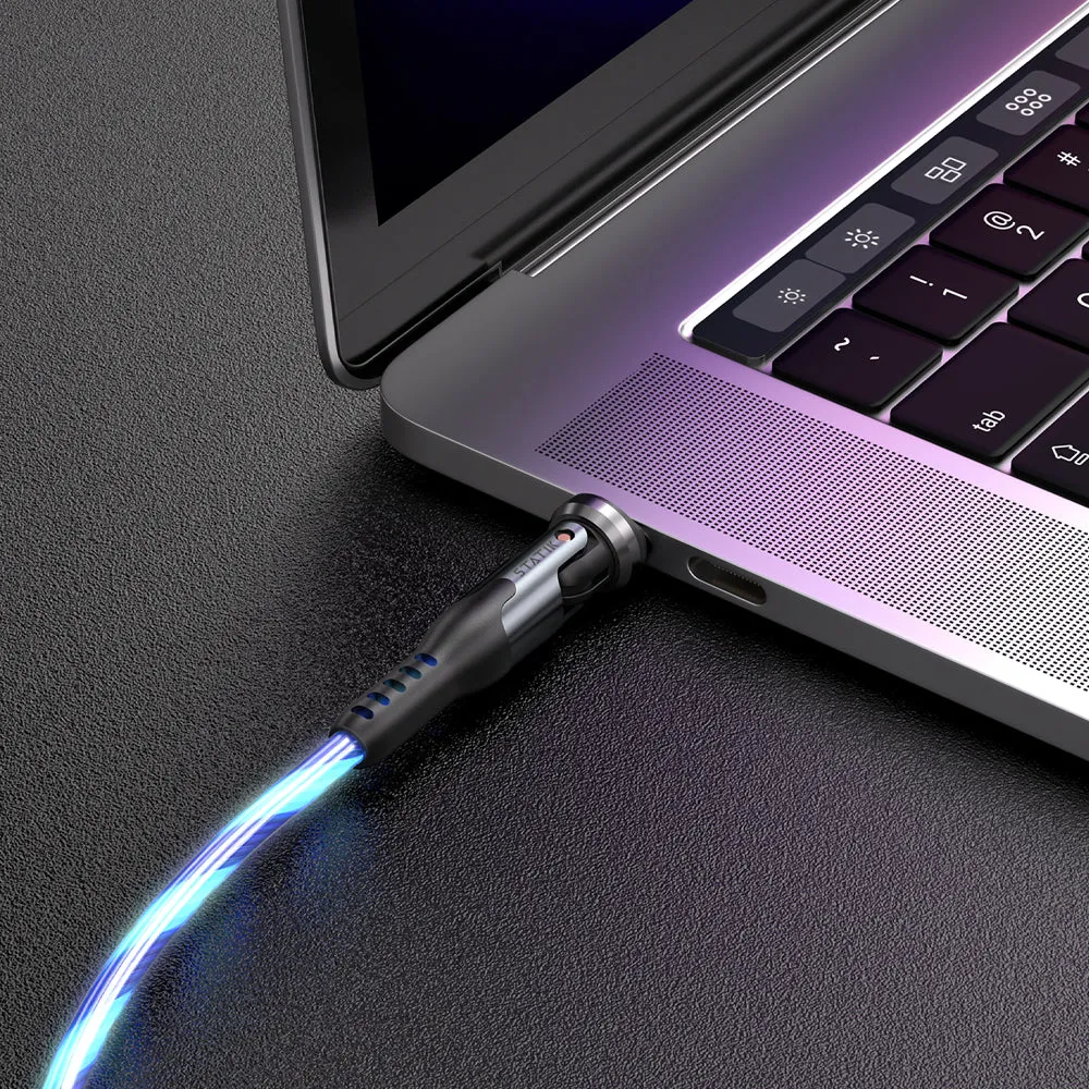 Glowing LED USB-C to USB-C Cable 1m, Durable, 100W, KeySmart