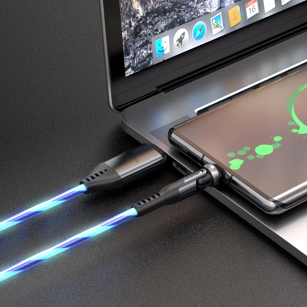 Glowing LED USB-C to USB-C Cable 1m, Durable, 100W, KeySmart