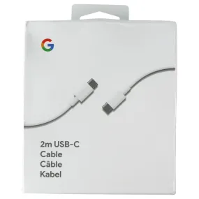 Google (2m/6Ft) USB-C to USB-C Cable - White (G016D / GA00195) Retail Box