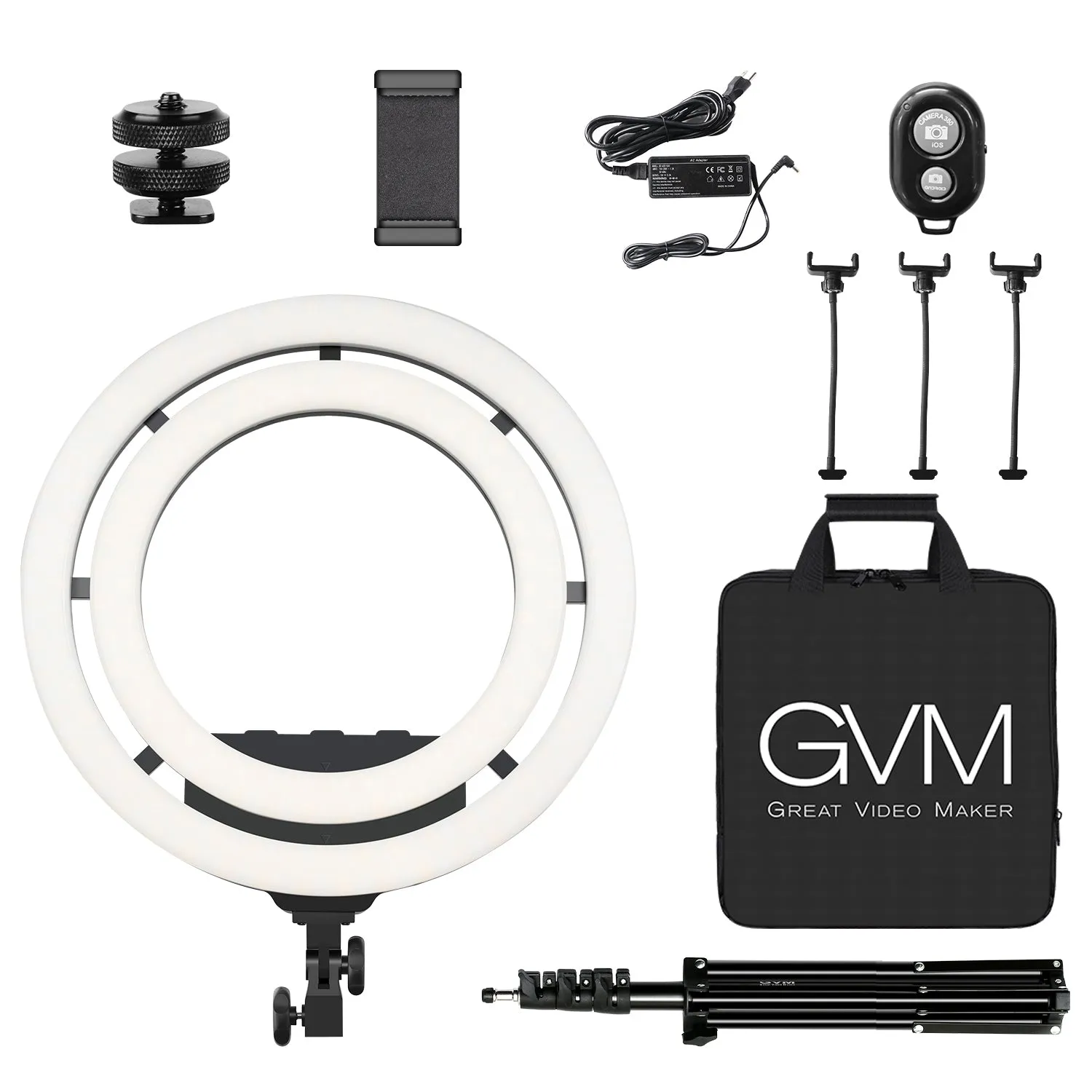 GVM-Ring18 50W High Power Bi-Color & RGB Ring Light Kit (18")