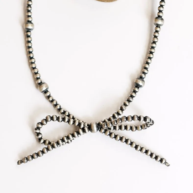 Hada Collection | Sterling Silver Bow Tie Necklace