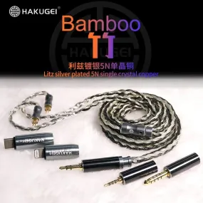 HAKUGEI Bamboo Litz Silver-Plated 5N OCC Earphone Upgrade Cable