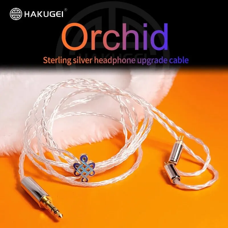 HAKUGEI Orchid Sterling Silver Headphone Upgrade Cable