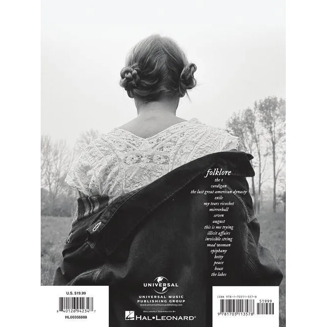 Hal Leonard HL00356888 Taylor Swift: Folklore Easy Piano