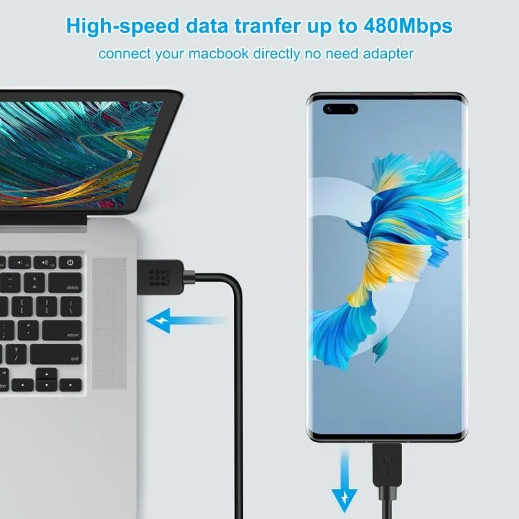 HAWEEL 3m USB-C to USB 2.0 Fast Data & Charging Cable