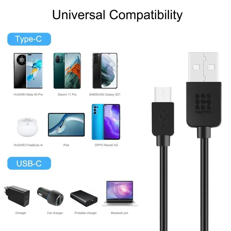 HAWEEL 3m USB-C to USB 2.0 Fast Data & Charging Cable