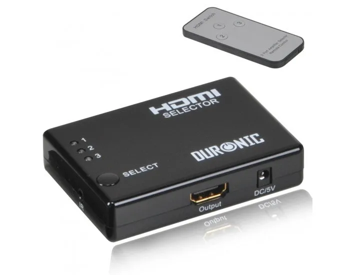 HDMI SWITCHER 3 PORT 4K WITH REMOTE