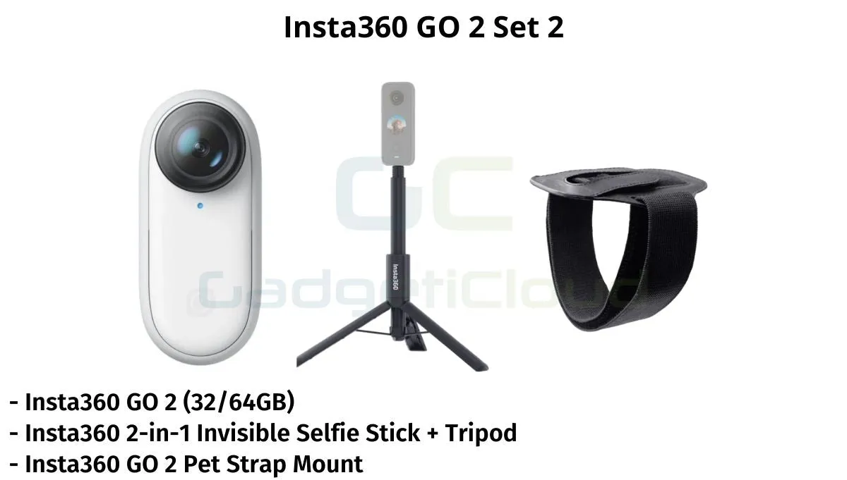 Insta360 GO 2 1440P Remote Control Sports Camera (32GB / 64GB) - Smallest Shockproof and Waterproof