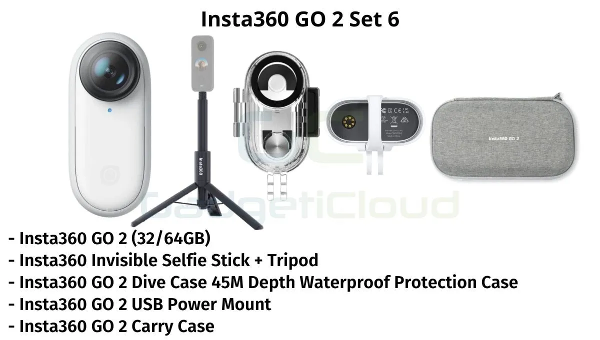 Insta360 GO 2 1440P Remote Control Sports Camera (32GB / 64GB) - Smallest Shockproof and Waterproof