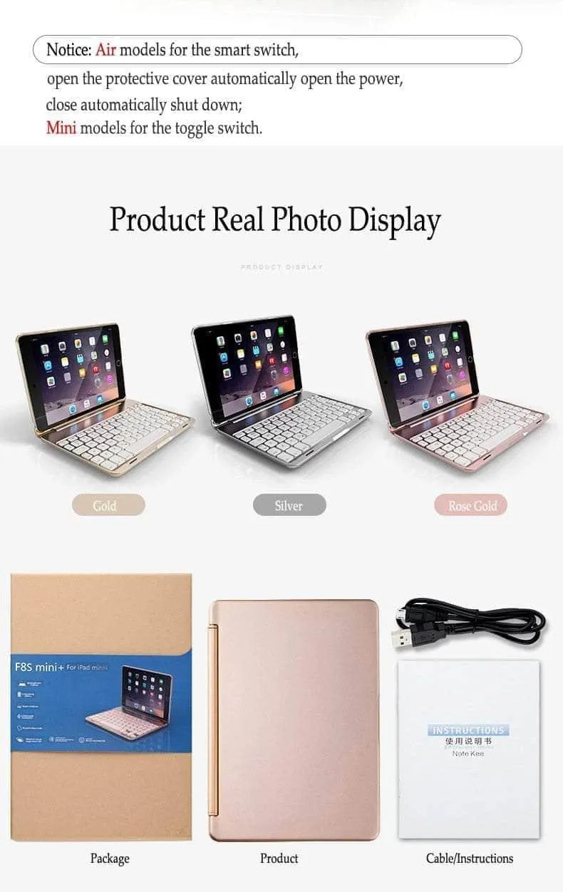 iPad Air 4 10.9 2020 Touchpad Backlit Wireless Bluetooth Pen Holder Keyboard Case