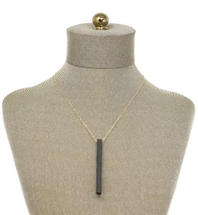 JEN Black Bar Necklace