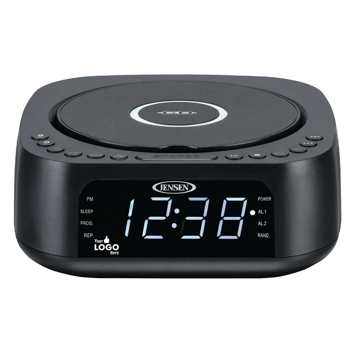 Jensen Audio Stereo CD Player with FM Digital Dual Alarm Clock Radio