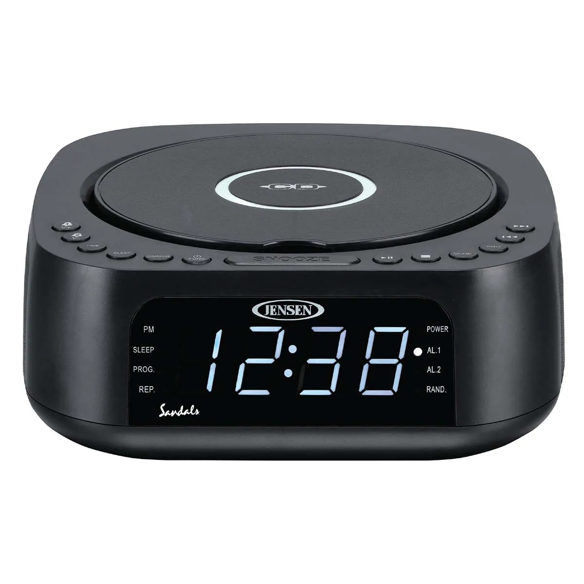 Jensen Audio Stereo CD Player with FM Digital Dual Alarm Clock Radio