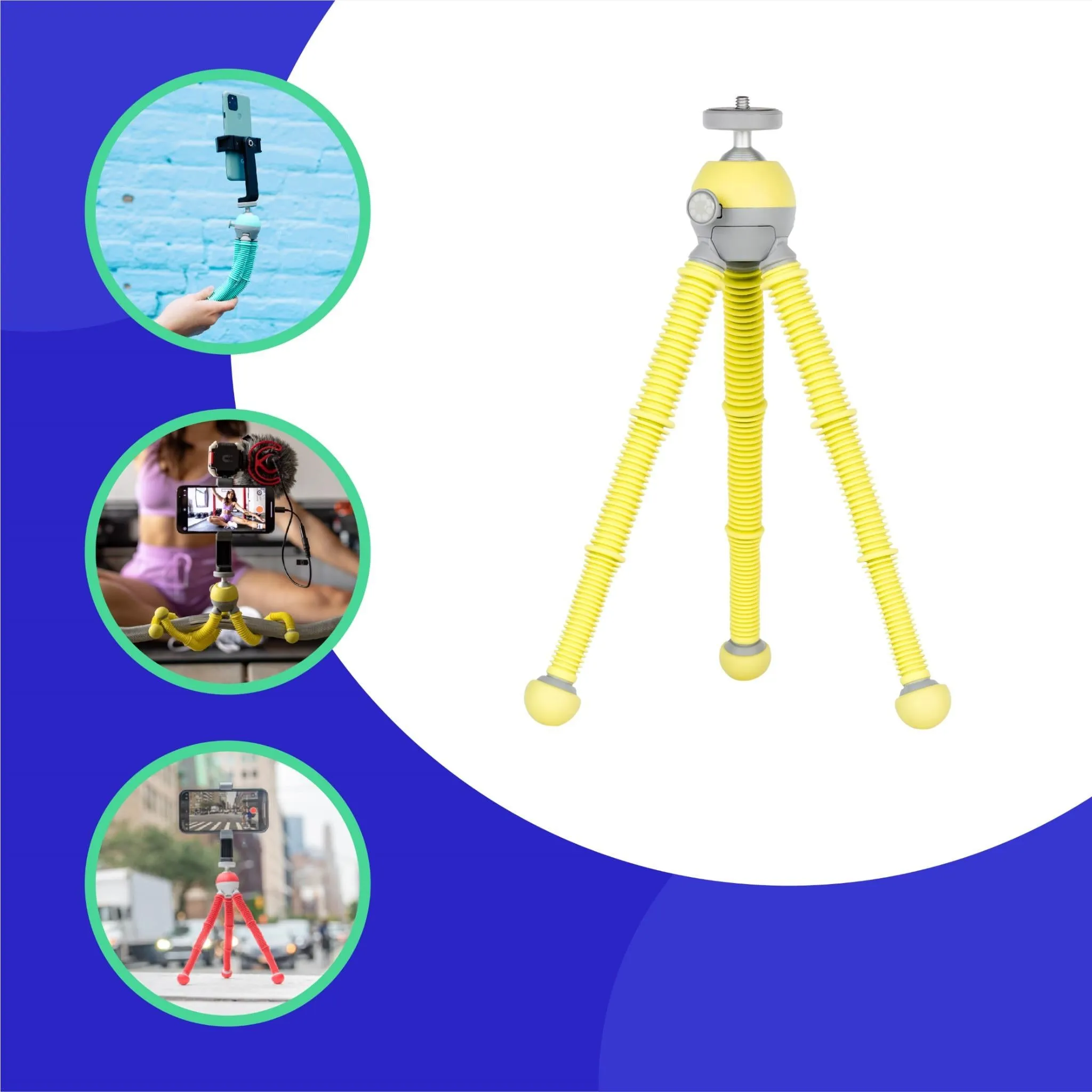 Joby PodZilla Medium Tripod Kit with Phone GripTight 360 (Yellow)