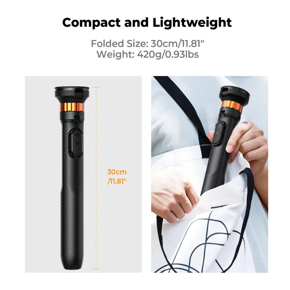 K&F Concept MS19 7-Section Magnetic Tripod   1.6m Selfie Stick with 10m Max Bluetooth Control Distance for iPhone 15 14 13 12 Smartphone