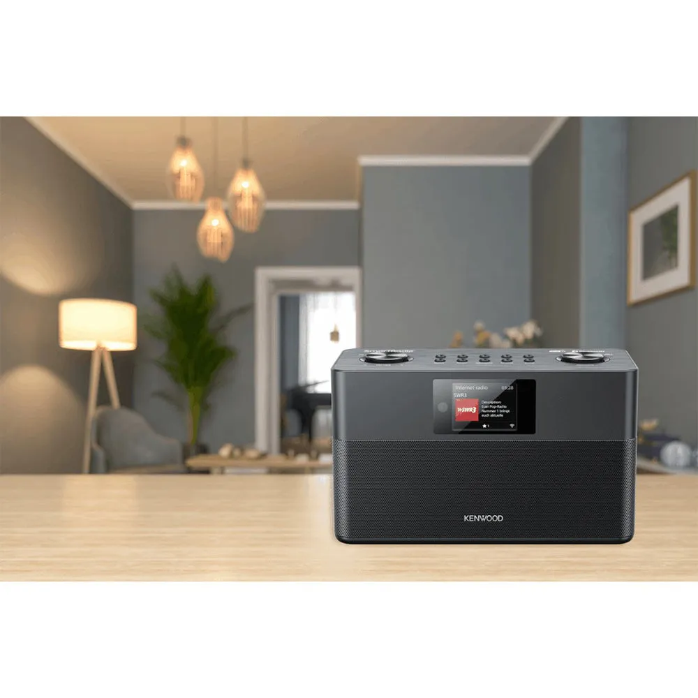 Kenwood FM-RDS/DAB  Compact Smart Radio - Black | CRST100SB