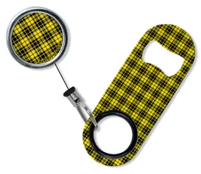 Kolorcoat™ Mini Opener with Retractable Reel - Yellow Plaid