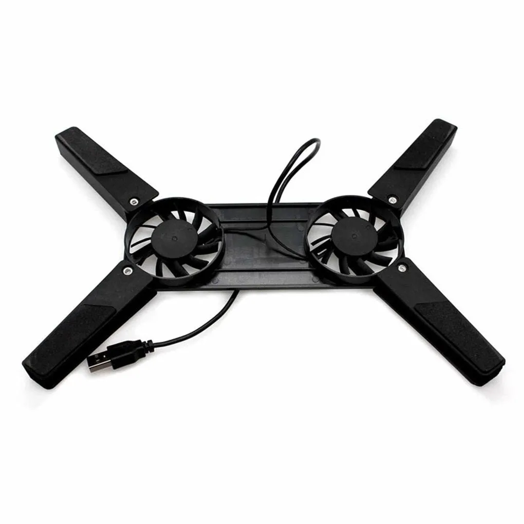 Laptop Desktop Stand Dual Cooling Fans Laptop Cooling Pad Foldable Support Rack Computer Components Laptop Table Folding Holder