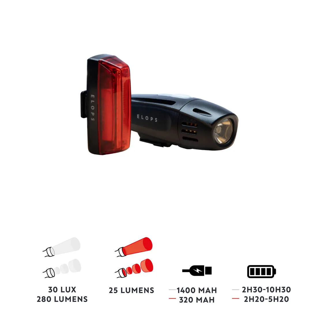 LED Bike light kit,  ST 920 front and rear USB