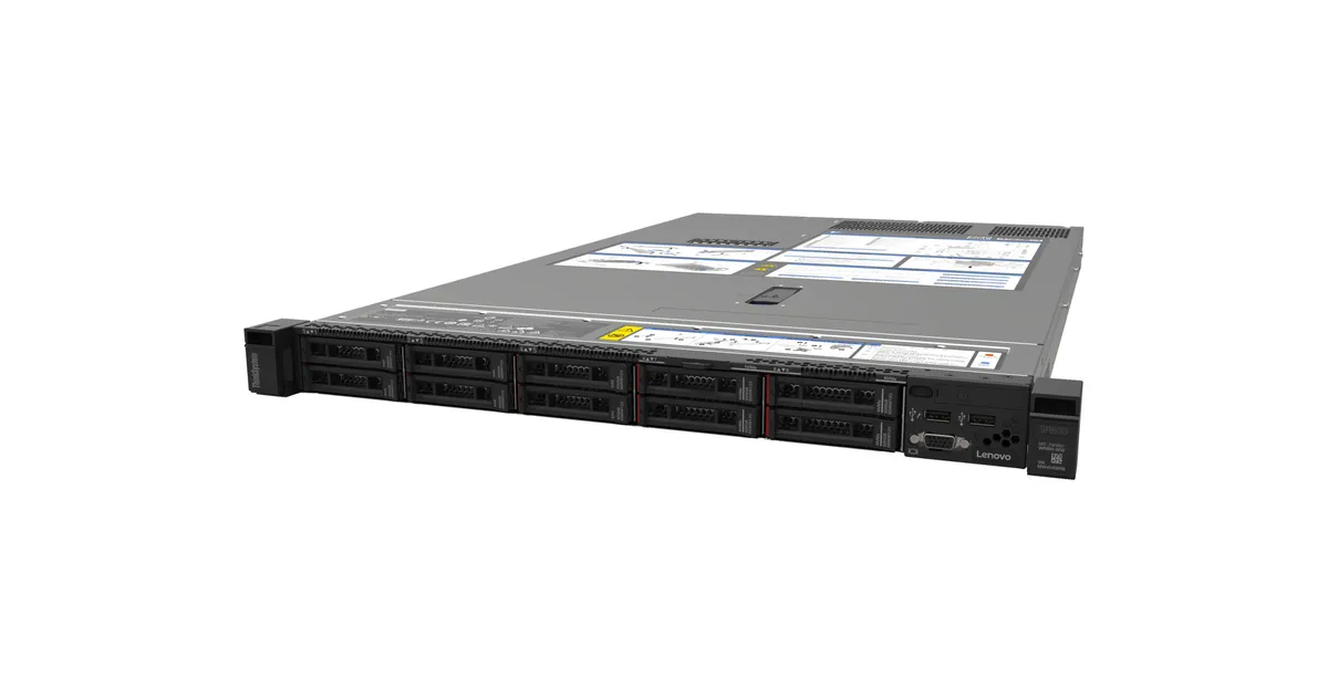 Lenovo Thinksystem Sr630 7X02 - Server - Rack-Mountable - 1U - 2-Way - 1 X Xeon Silver 4208 / 2.1 Ghz - Ram 32 Gb - Sas