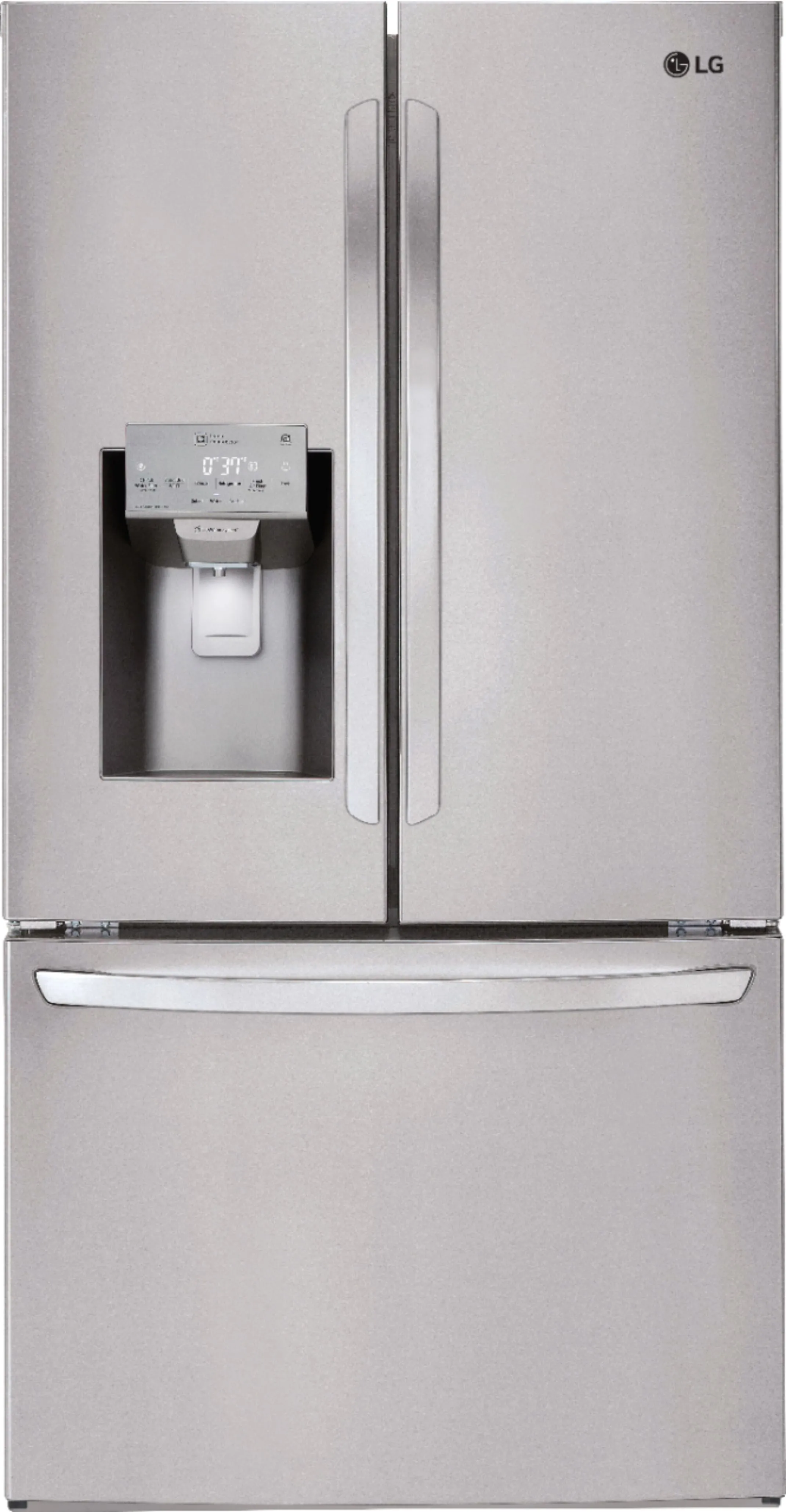 LG - 27.9 French Door Smart Wi-Fi Enabled Refrigerator - Stainless steel