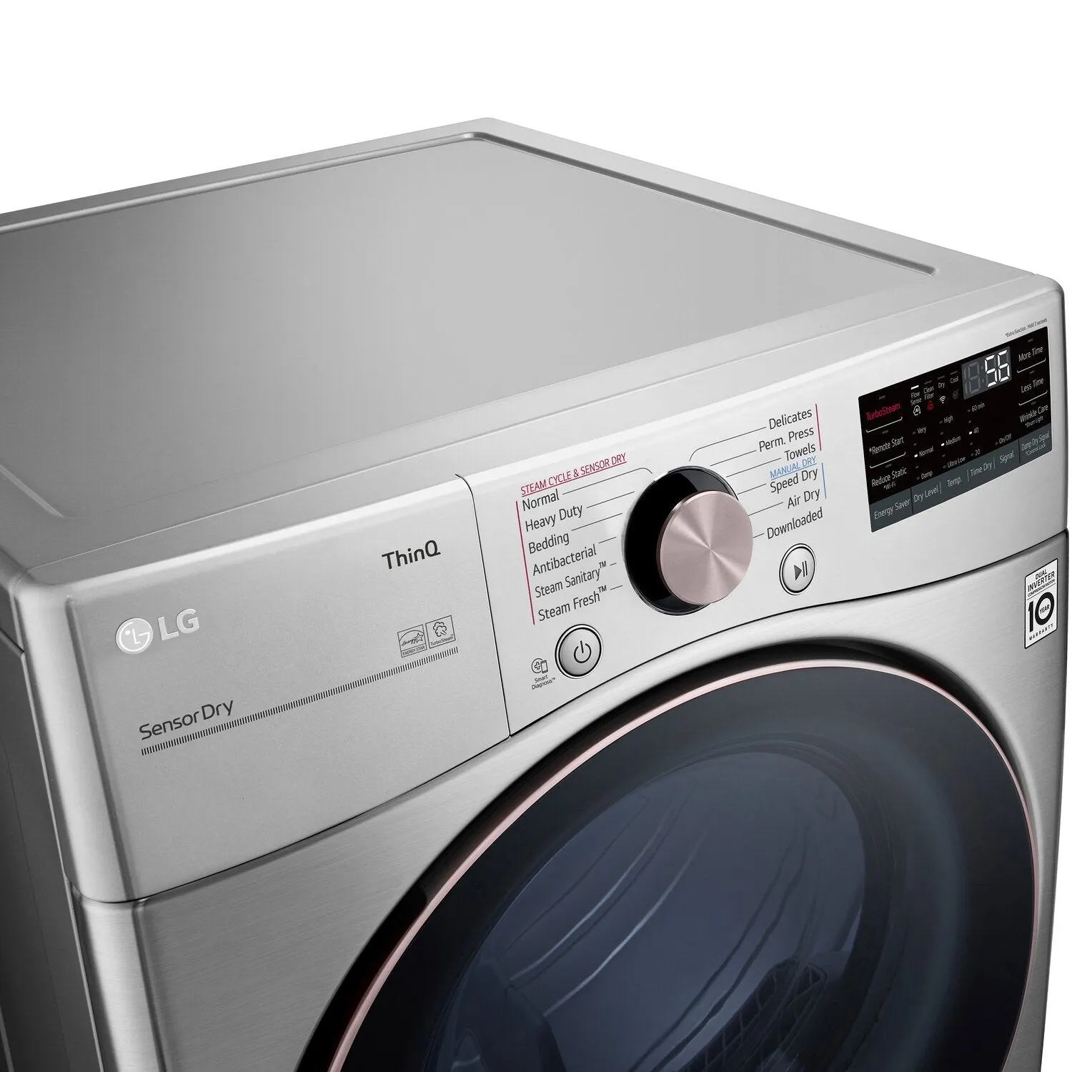 LG 5.2 Cu. Ft. Front-Load Washer and 7.4 Cu. Ft. Electric Dryer - Graphite Steel