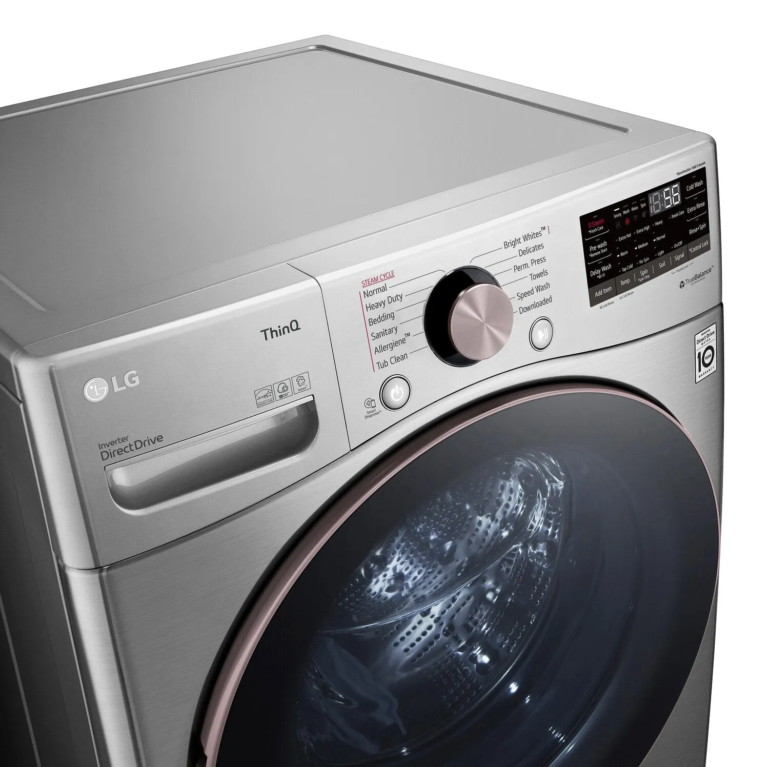 LG 5.2 Cu. Ft. Front-Load Washer and 7.4 Cu. Ft. Electric Dryer - Graphite Steel