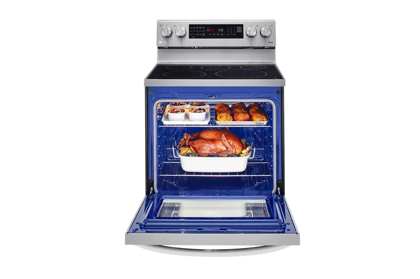 Lg LREL6325F 6.3 cu ft. Smart Wi-Fi Enabled True Convection InstaView® Electric Range with Air Fry