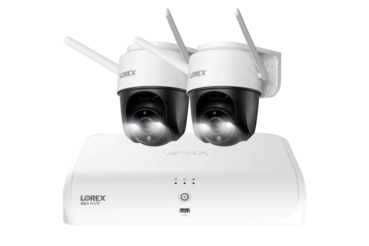 Lorex Fusion 4K  16 Channel (8 Wired   8 Fusion Wi-Fi) 2TB NVR System with Two 2K Pan-Tilt Outdoor Wi-Fi Cameras