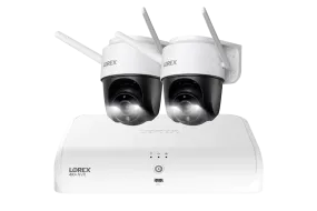 Lorex Fusion 4K  16 Channel (8 Wired   8 Fusion Wi-Fi) 2TB NVR System with Two 2K Pan-Tilt Outdoor Wi-Fi Cameras