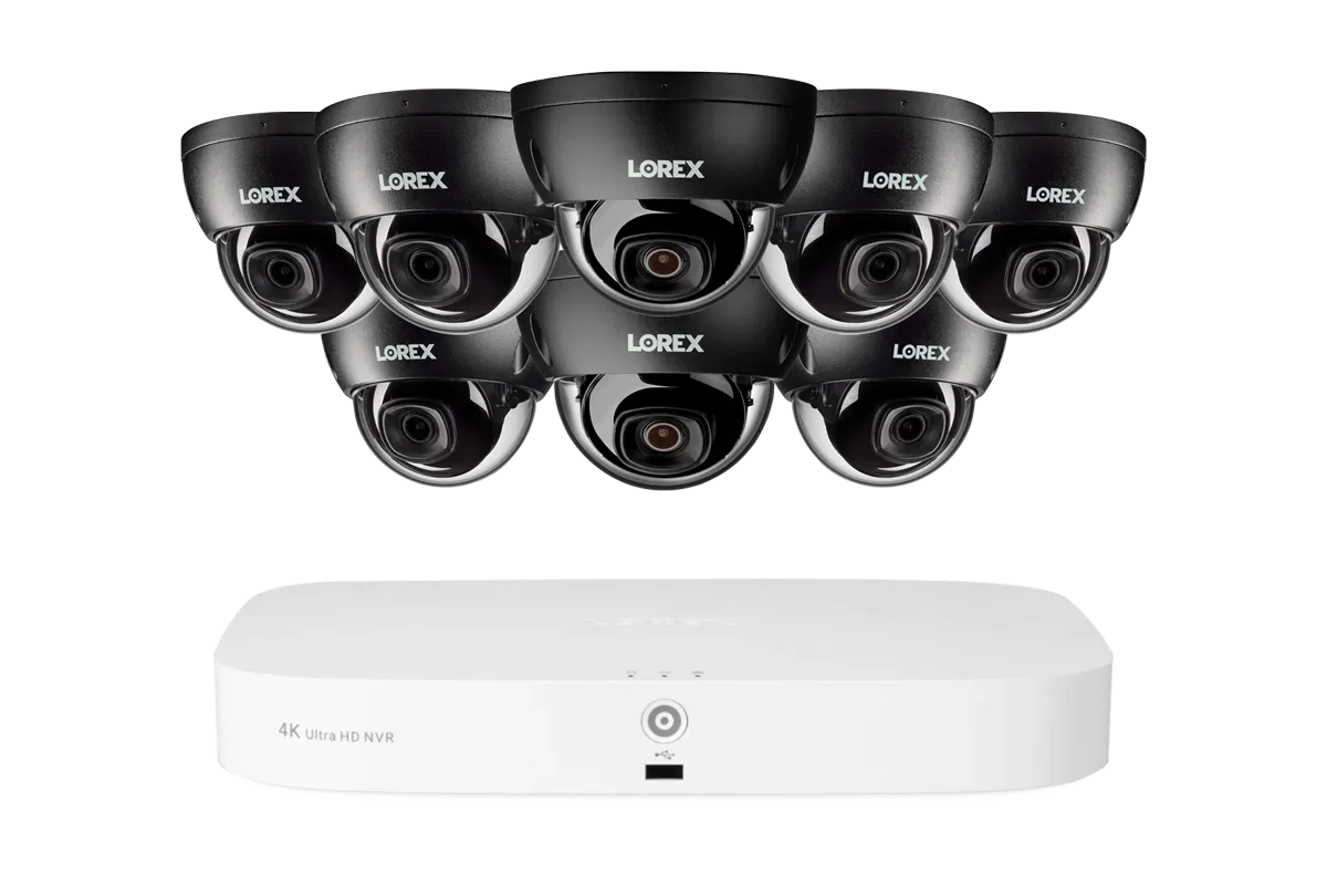 Lorex Fusion Series 4K 16 Camera Capable (8 Wired   8 Fusion Wi-Fi) 2TB Wired NVR System with 4MP (2K) A4 IP Dome Cameras