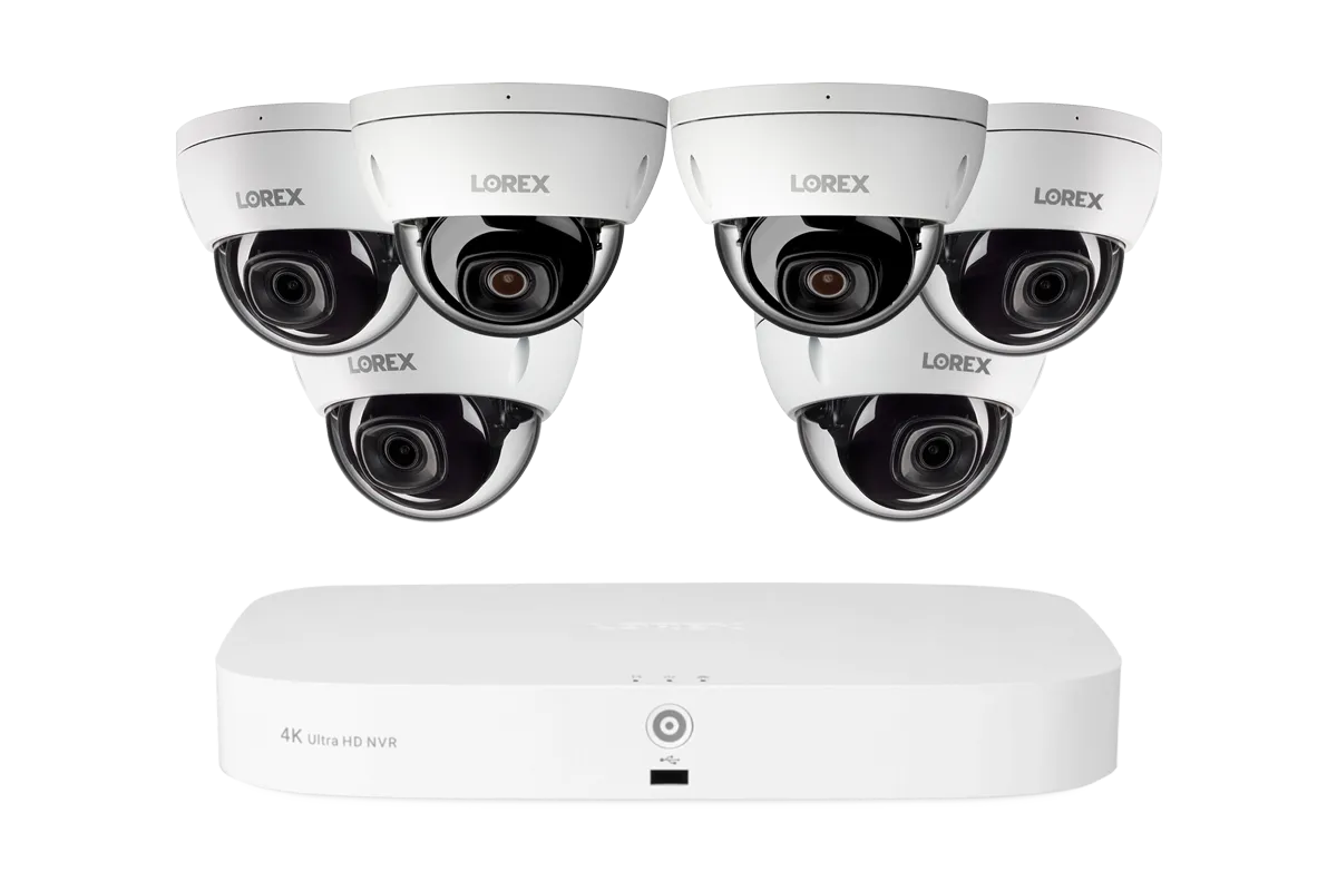 Lorex Fusion Series 4K 16 Camera Capable (8 Wired   8 Fusion Wi-Fi) 2TB Wired NVR System with 4MP (2K) A4 IP Dome Cameras