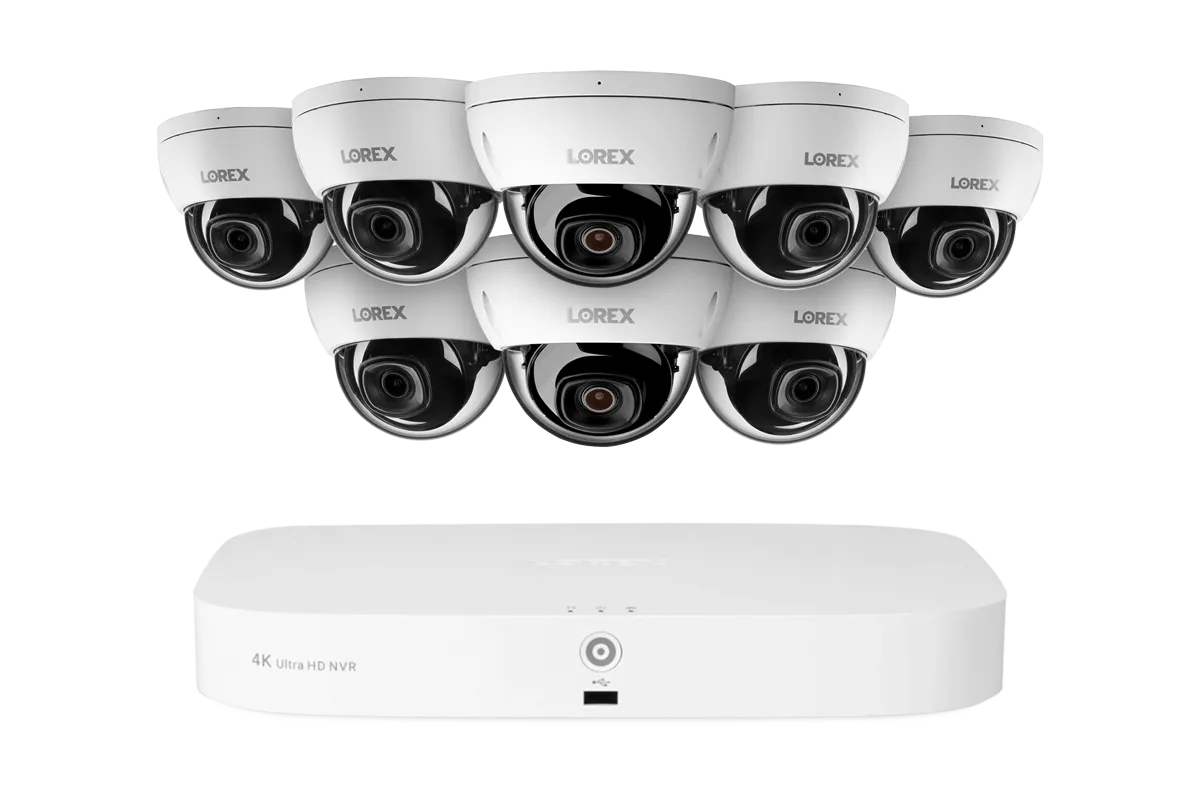 Lorex Fusion Series 4K 16 Camera Capable (8 Wired   8 Fusion Wi-Fi) 2TB Wired NVR System with 4MP (2K) A4 IP Dome Cameras