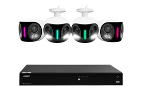 Lorex Fusion Series 4K 16 Camera Capable (Wired or Fusion Wi-Fi) 4TB Wired NVR System with H20 IP Dual Lens Cameras