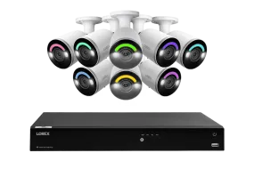 Lorex Fusion Series 4K 16 Camera Capable (Wired or Fusion Wi-Fi) 4TB Wired NVR System with Wired 4K IP Bullet Cameras