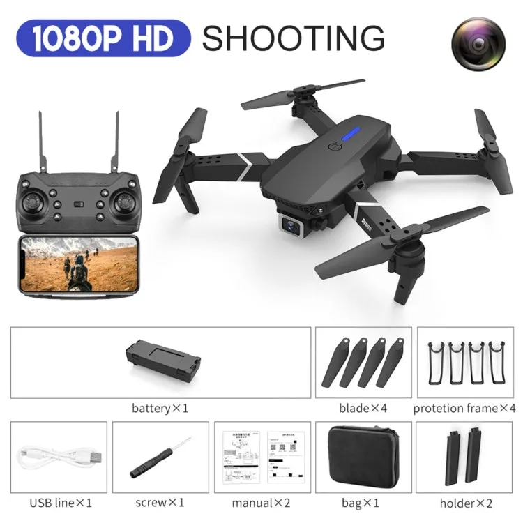 LS-E525 1080P Single Camera Mini Foldable RC Quadcopter Drone Remote Control Aircraft(Black)