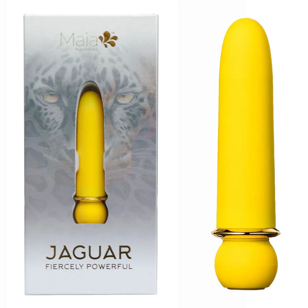 Maia JAGUAR - Yellow - Yellow 10.1 cm USB Rechargeable Bullet