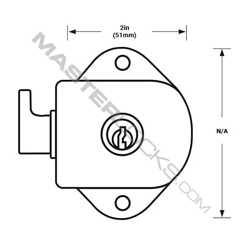 Master Lock 1790 Built-In Keyed Lock For Single Point Wrap-Around-Latch™ Lockers