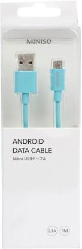 Miniso 1m Micro USB Cable  (Compatible with Android, Blue)