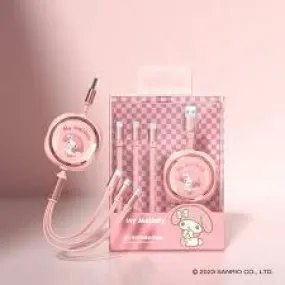 Miniso My Melody 3 in 1 Retractable Charging Cable