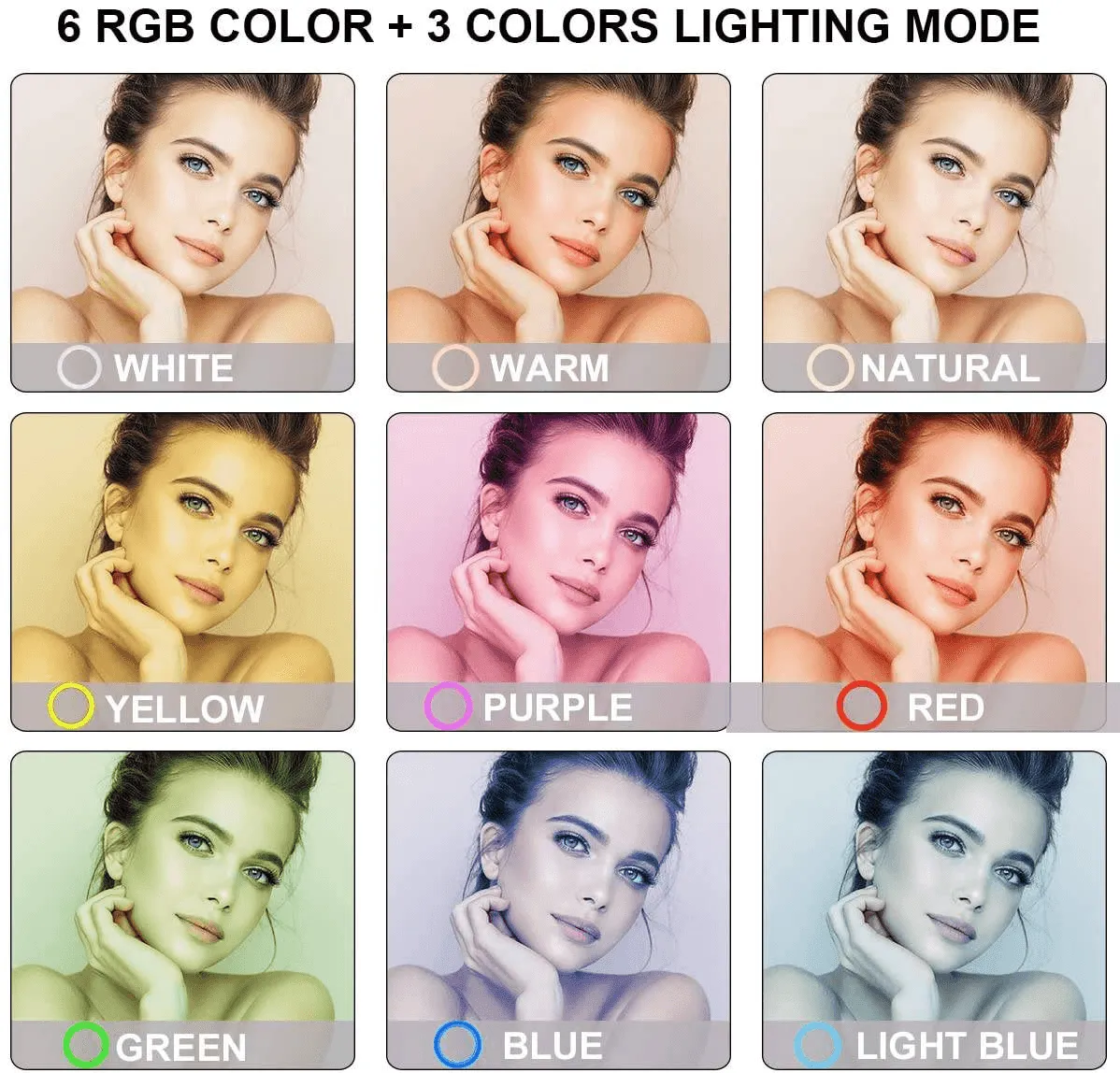 MJ-26 RGB LED Soft Ring Light With Stand-Selfie Light