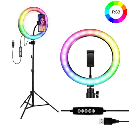 MJ-26 RGB LED Soft Ring Light With Stand-Selfie Light