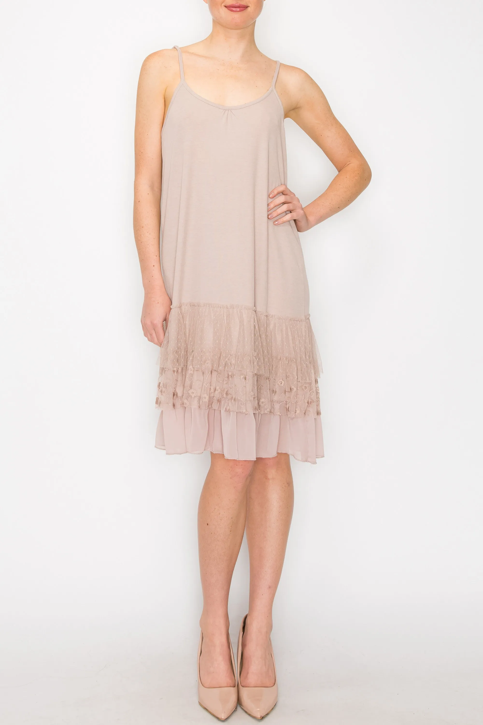 Mocha Ruffle Dress Extender