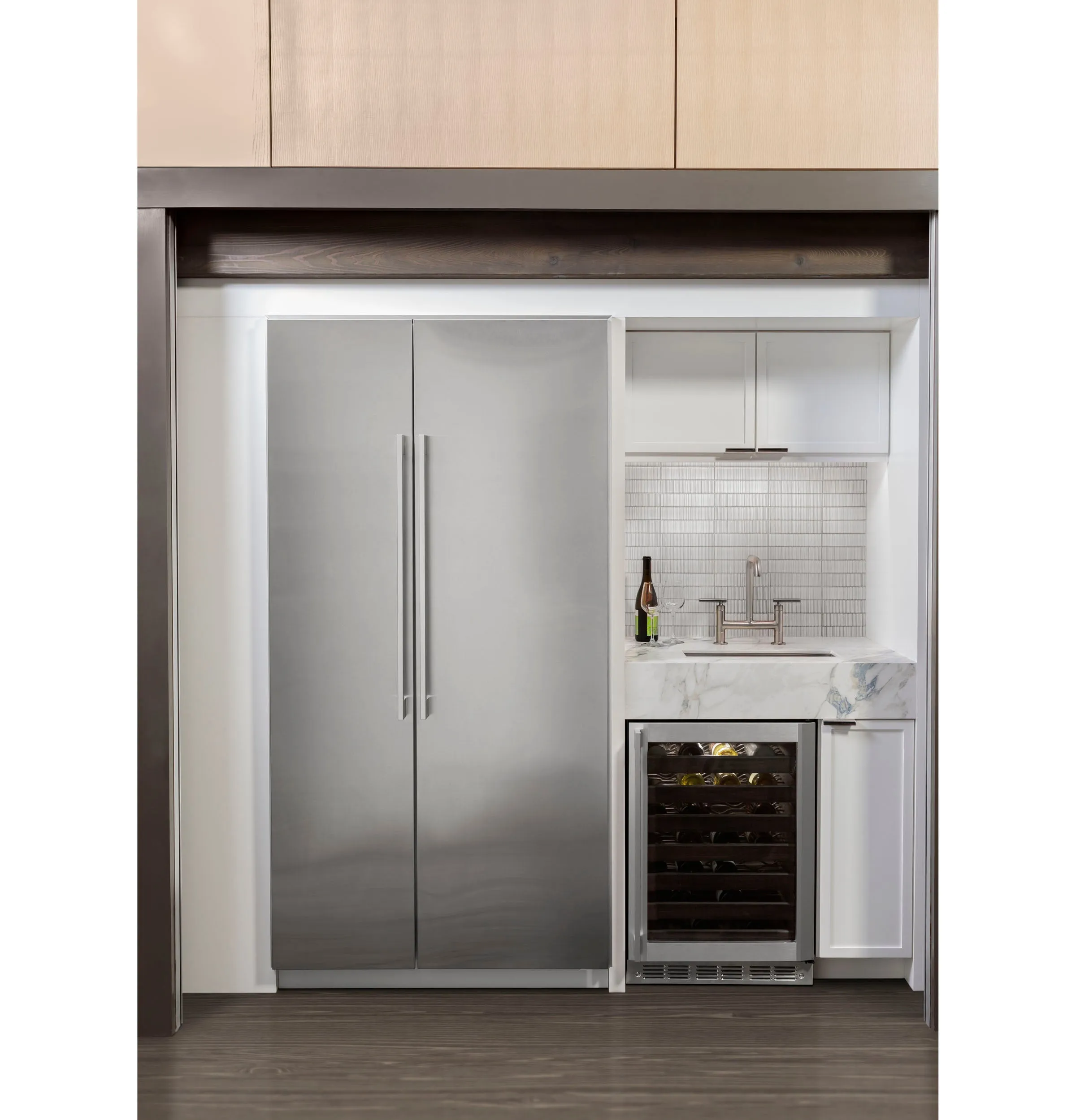 Monogram ZIF181NPNII 18" Smart Integrated Built-In Column Freezer In Stainless steel