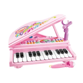 Multi-Functional Kids Piano Keyboard with Mic (Pink)